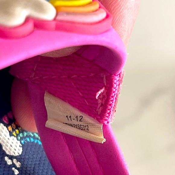 Girl Sandal Flip Flops Unicorn size 11-12 - Picture 7 of 8